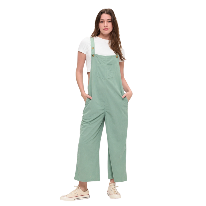 Green Corduroy Overalls