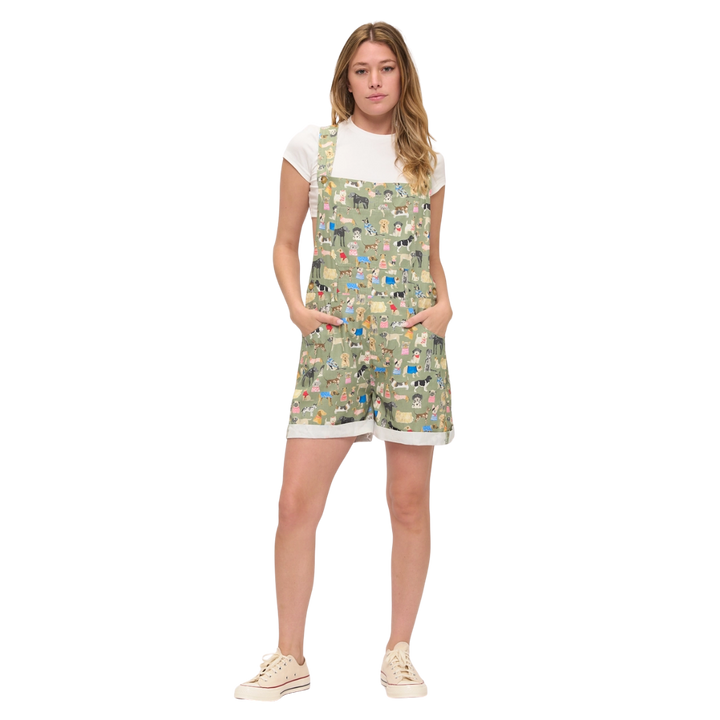 Colorful Dog Breeds Shortalls