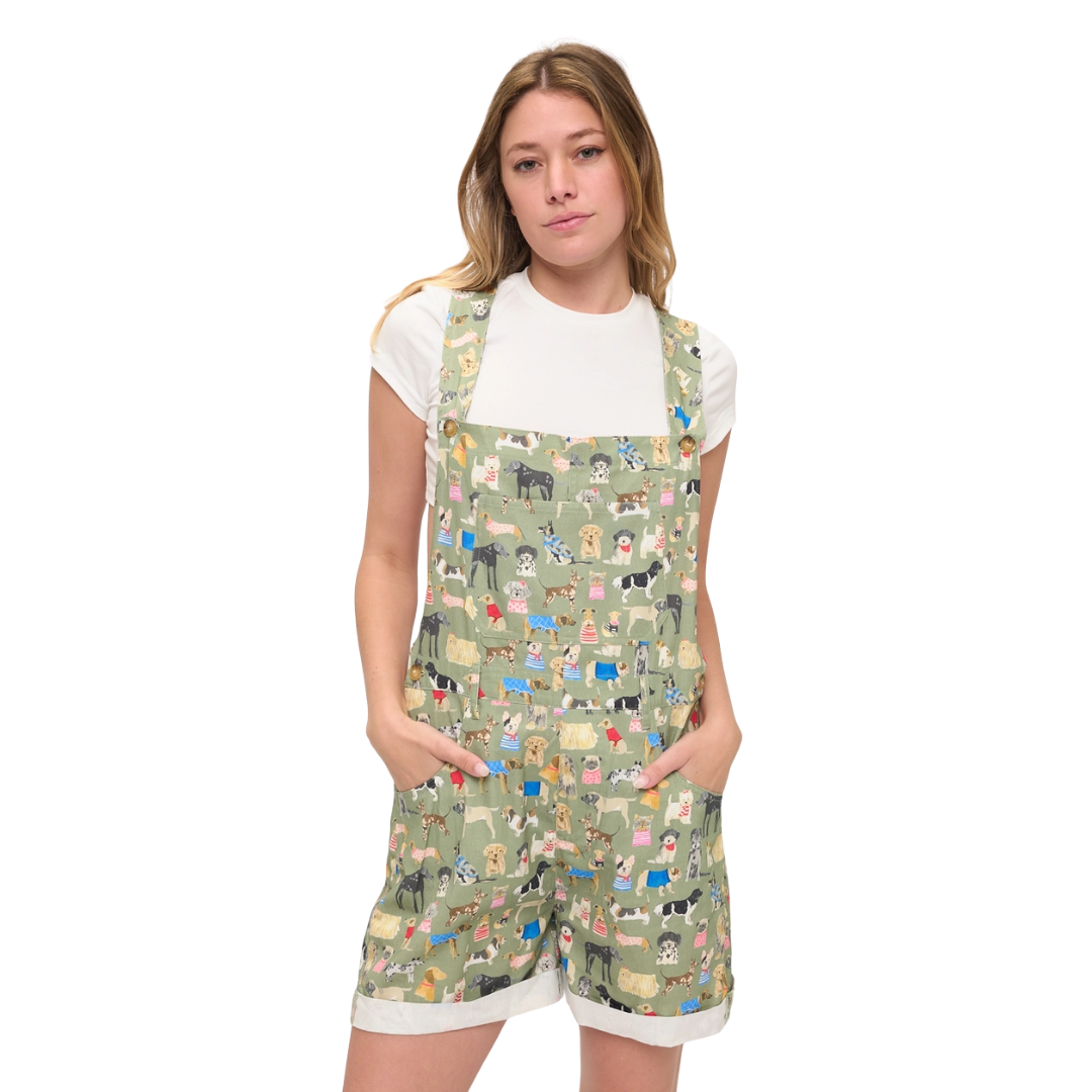Colorful Dog Breeds Shortalls