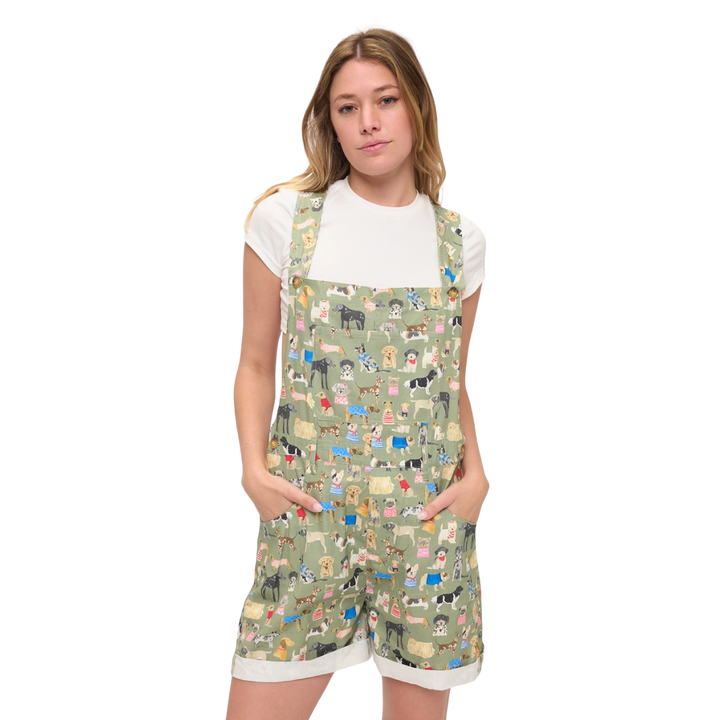 Colorful Dog Breeds Shortalls