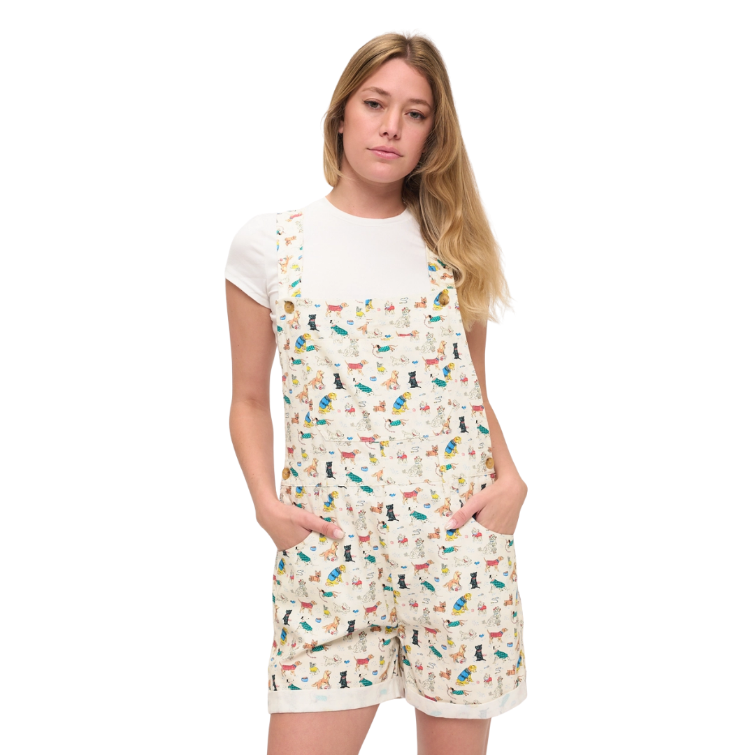 Dogs On Vacation Shortalls