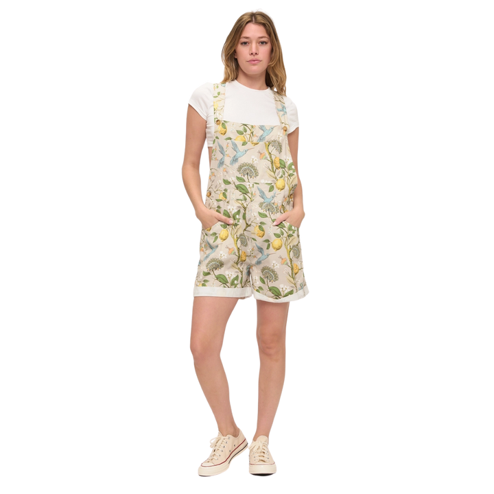 Lemon Blossoms and Humming Bird Shortalls