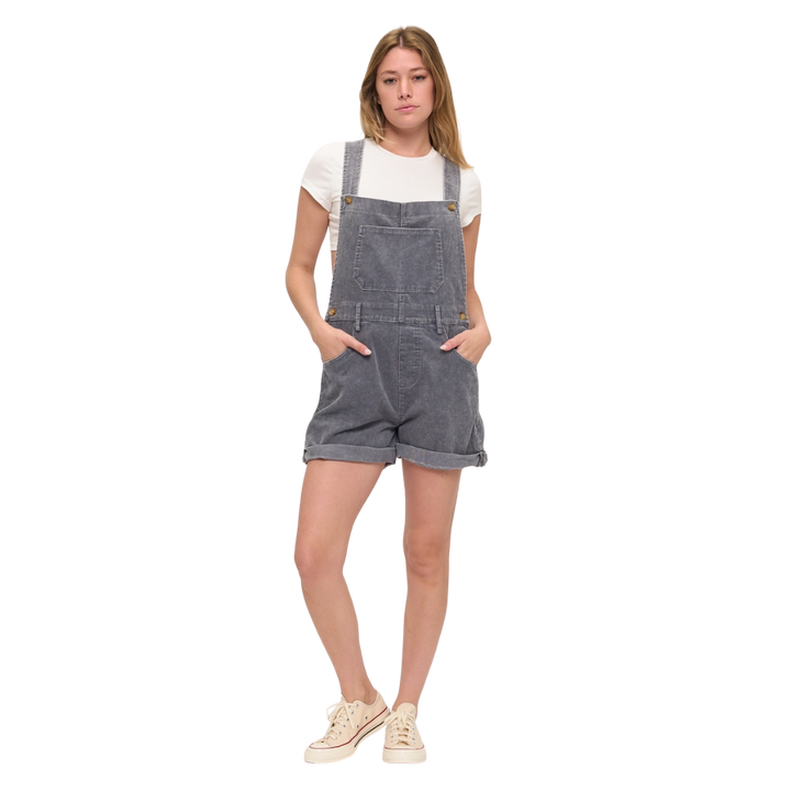 Vinage Gray Corduroy Shortalls