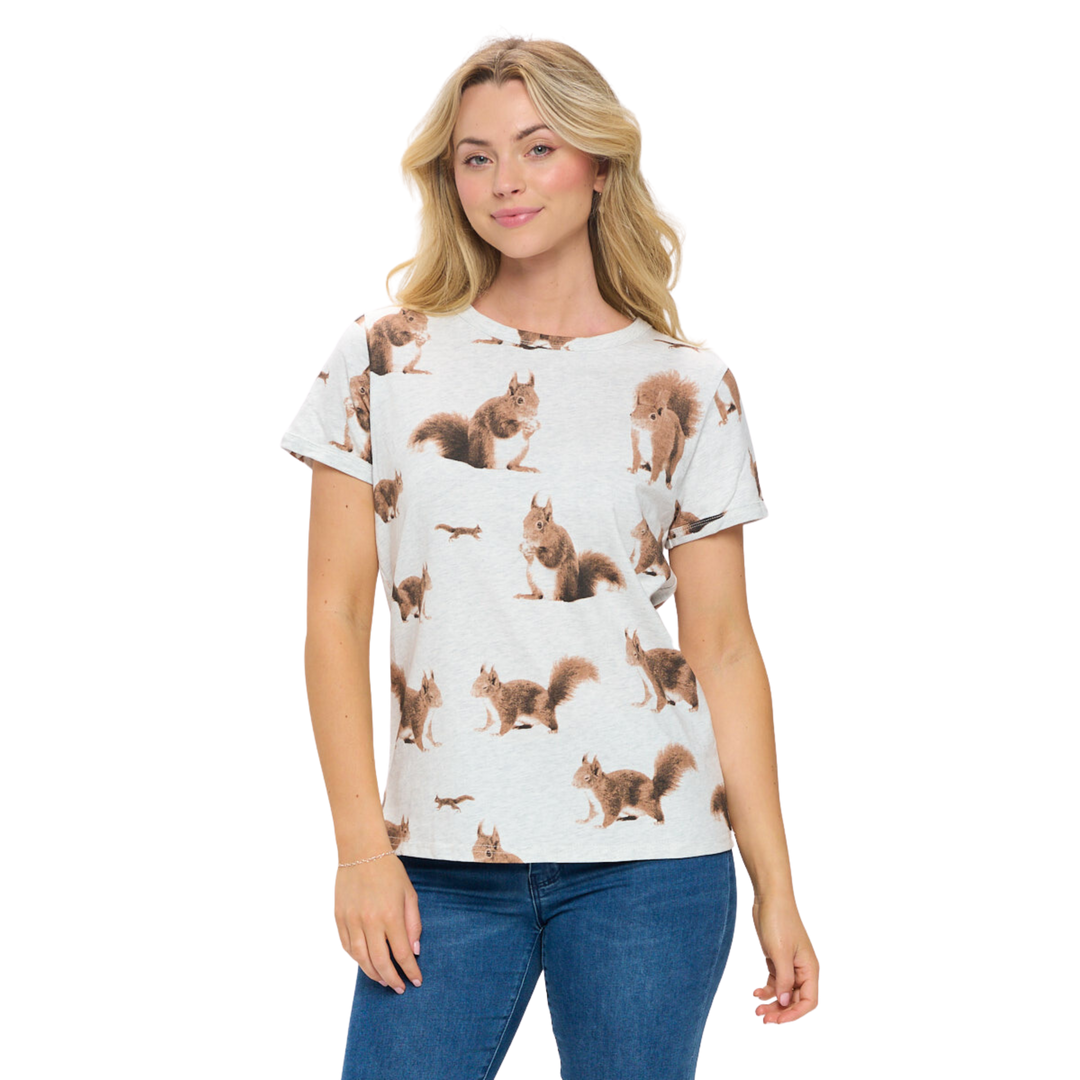 Squirrel Print T-Shirt