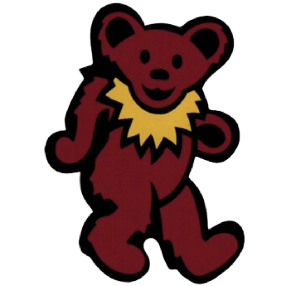 Bear with Necklace Sticker - Multiple Colors (3in)