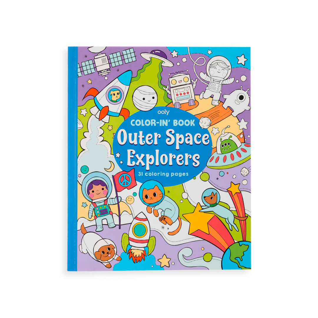 Outer Space Explorers Coloring Book