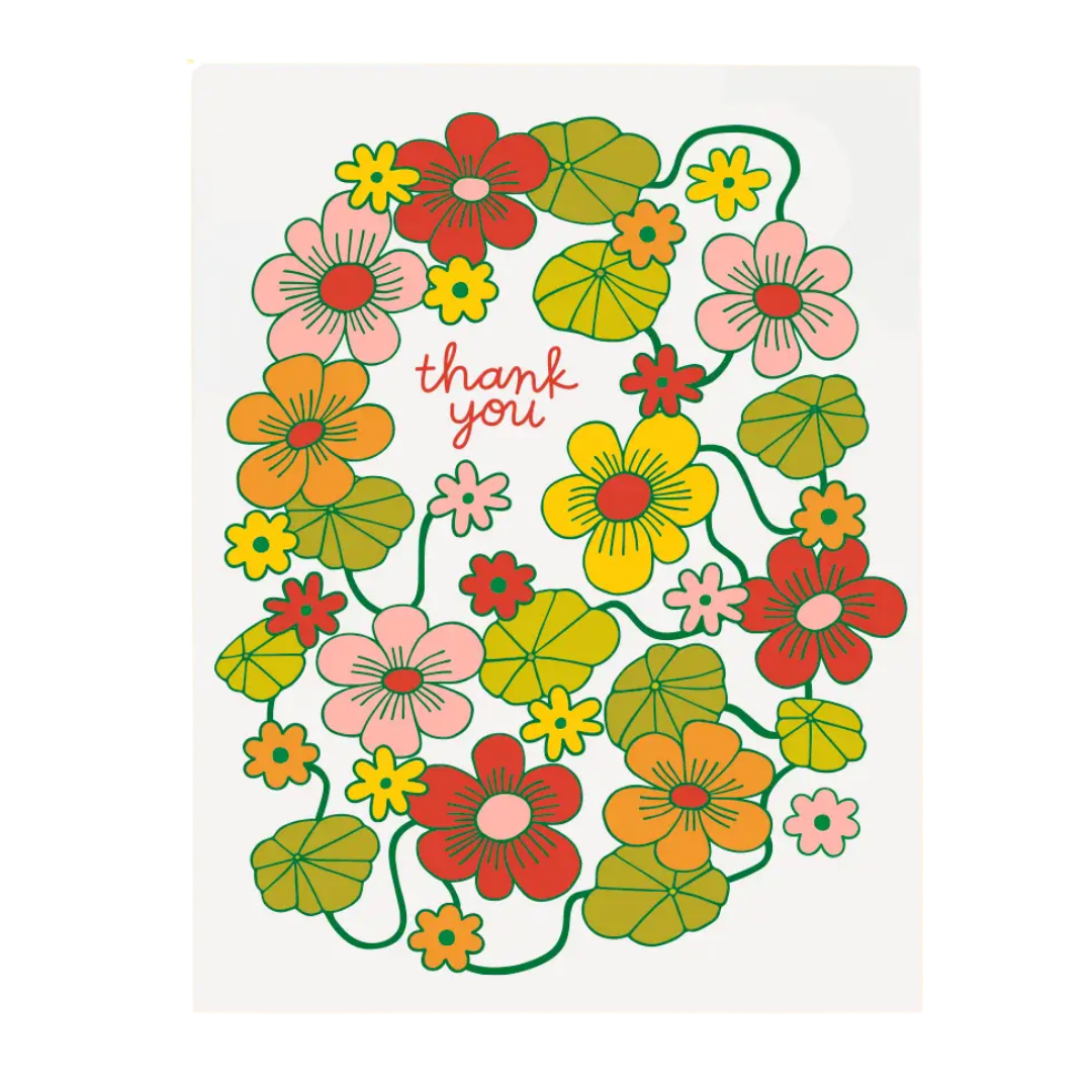 Nasturtium Thank You Card