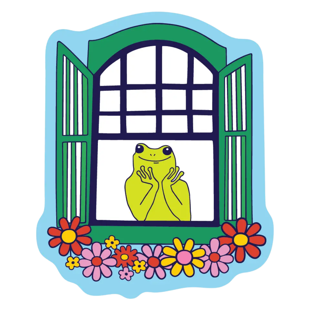 Window Froggy Sticker