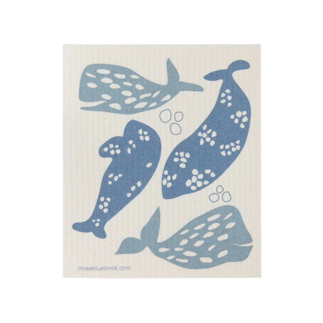 Whales Swedish Dishcloth