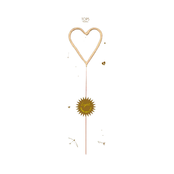 Single Gold Heart Sparkler