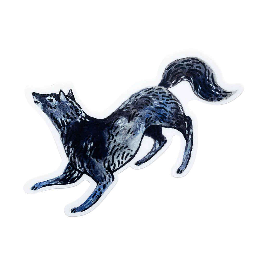 Black Wolf Vinyl Sticker