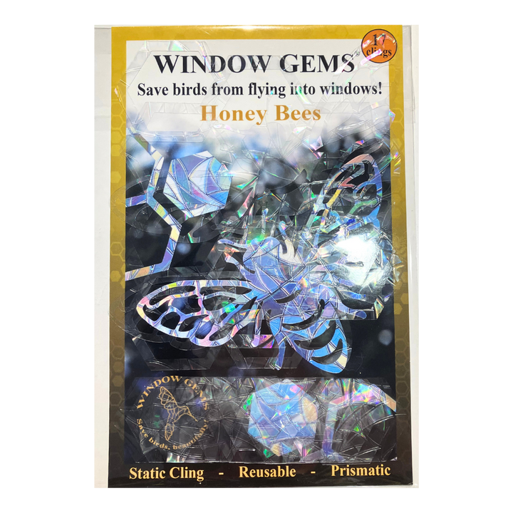 Prismatic Honey Bee Window Clings (17ct)