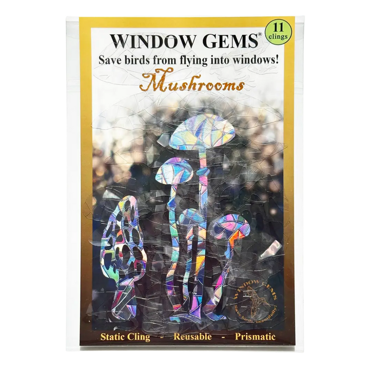 Prismatic Mushroom Window Clings (11ct)