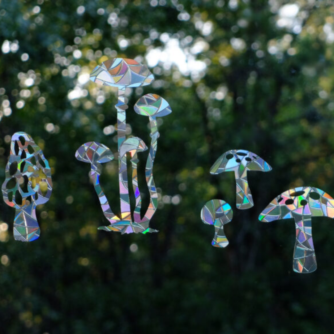 Prismatic Mushroom Window Clings (11ct)