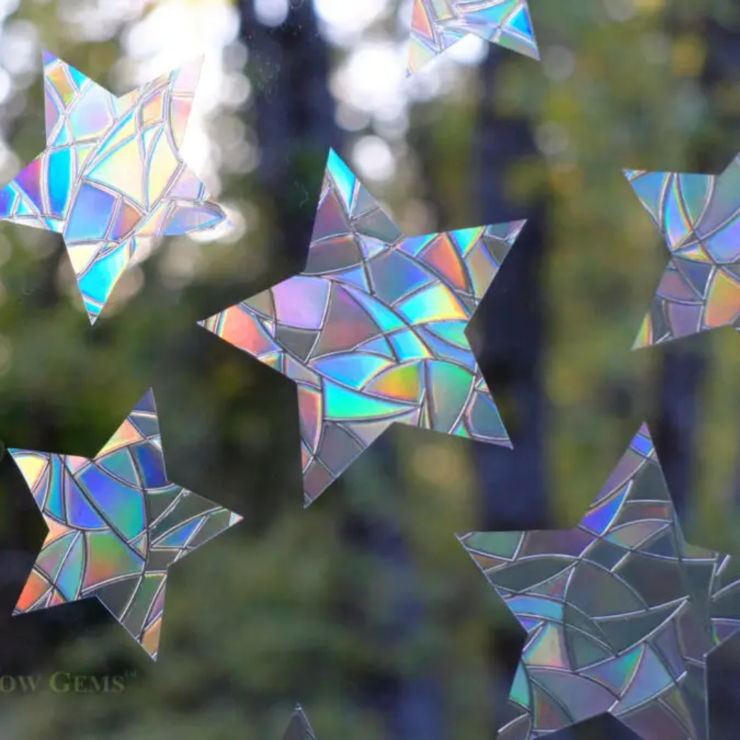 Prismatic Star Window Clings (12ct)