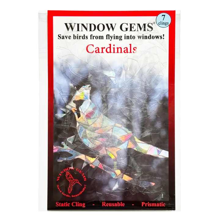 Prismatic Cardinal Window Clings (7ct)