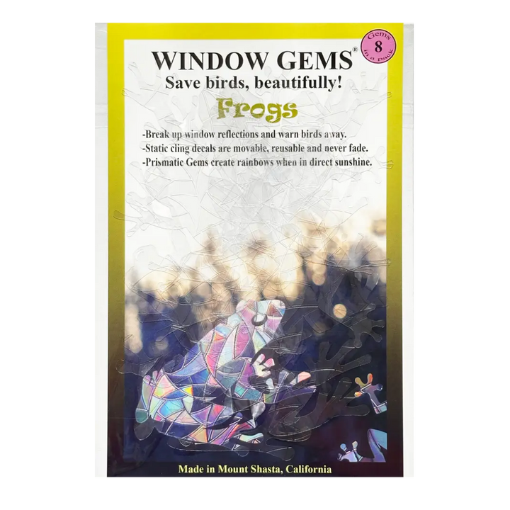 Prismatic Frog Window Clings (8ct)