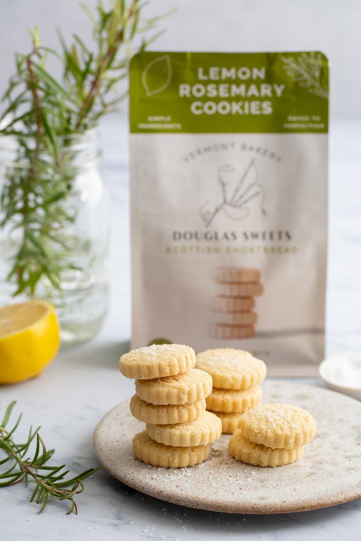 Lemon Rosemary Shortbread Cookies