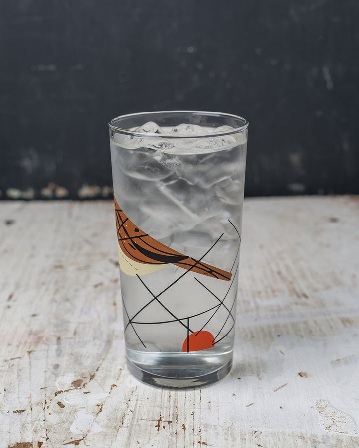 Song Sparrow Drinking Glass