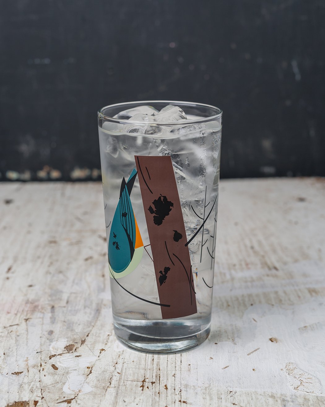WB Nuthatch Drinking Glass