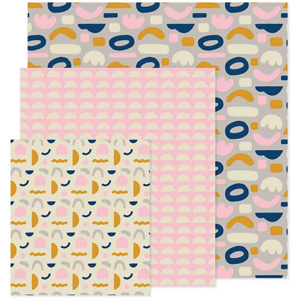 Set of 3 Reusable Beeswax Wraps - Horizon