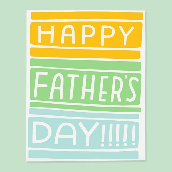 Colorblock Dad Card