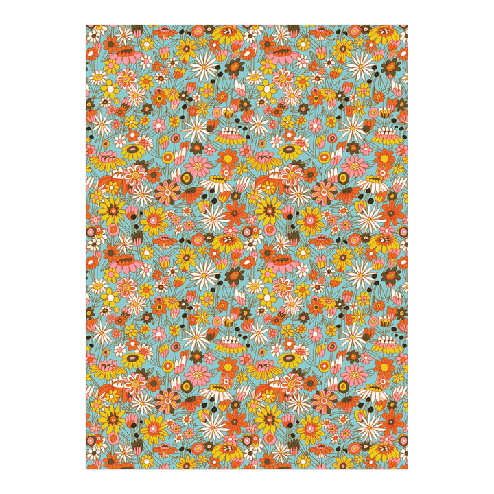Groovy Bloom Gift Wrap Sheet