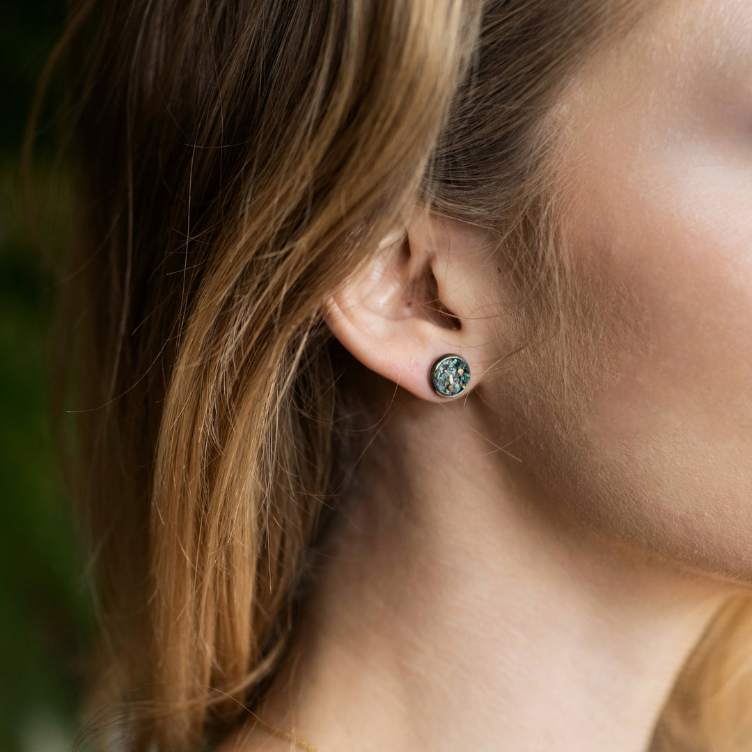 Earl Grey Druzy Crystal Earrings