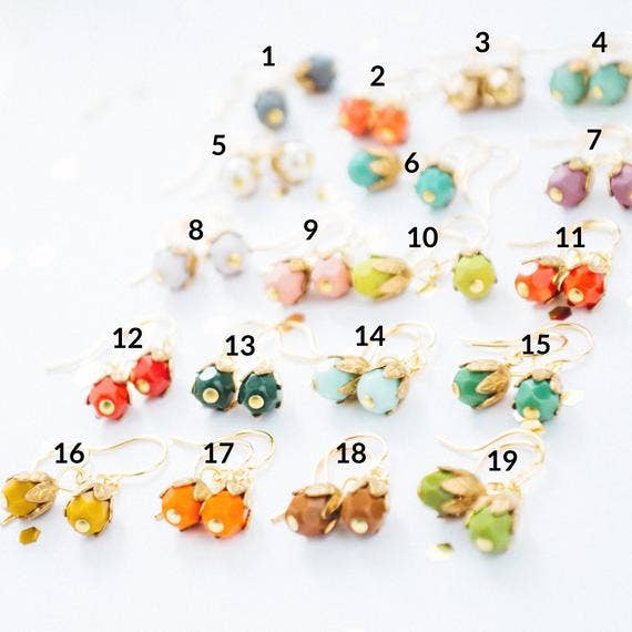 Tiny Colorful Earrings