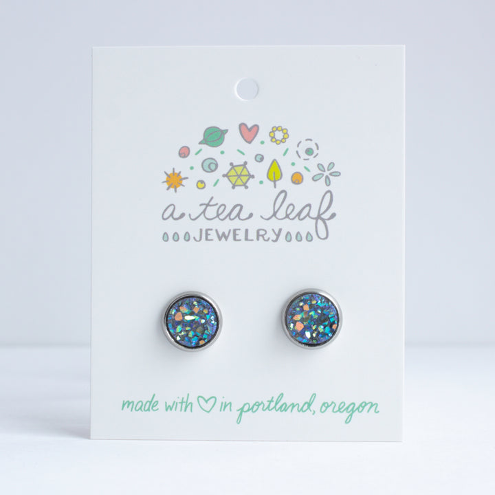 Earl Grey Druzy Crystal Earrings