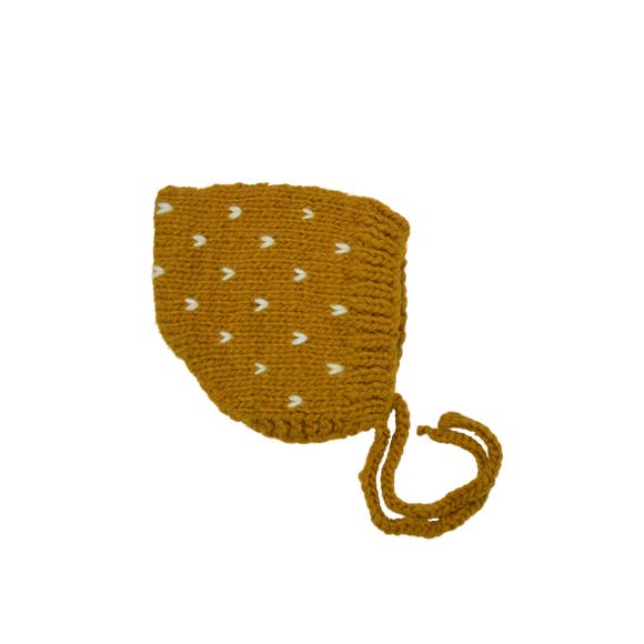 Fair Isle Bonnet in Mustard