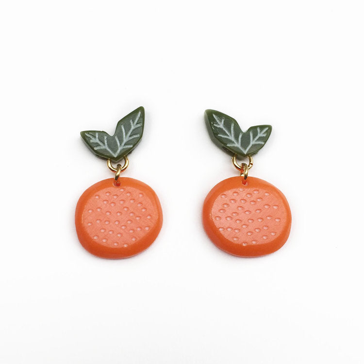 Orange Earrings - Small