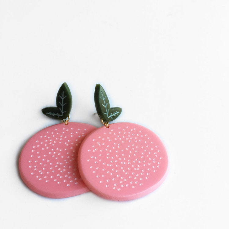 Grapefruit Earrings Small