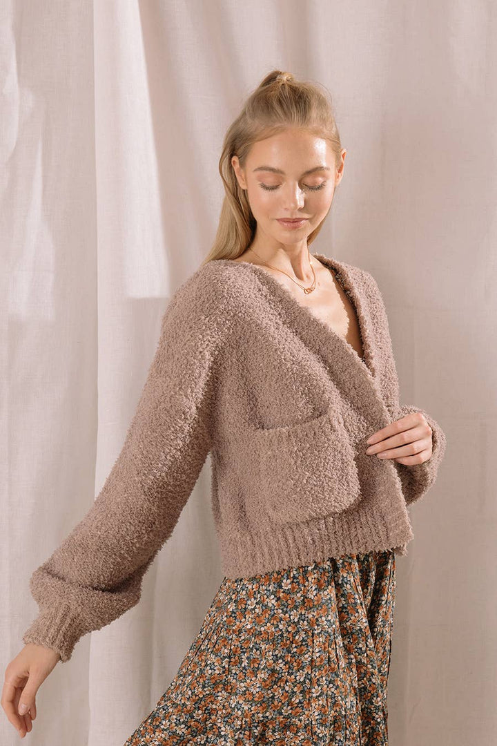 Shaggy Fuzzy Warm Cardigan
