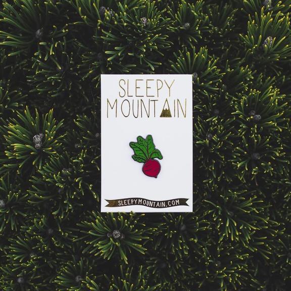 Beet Enamel Pin