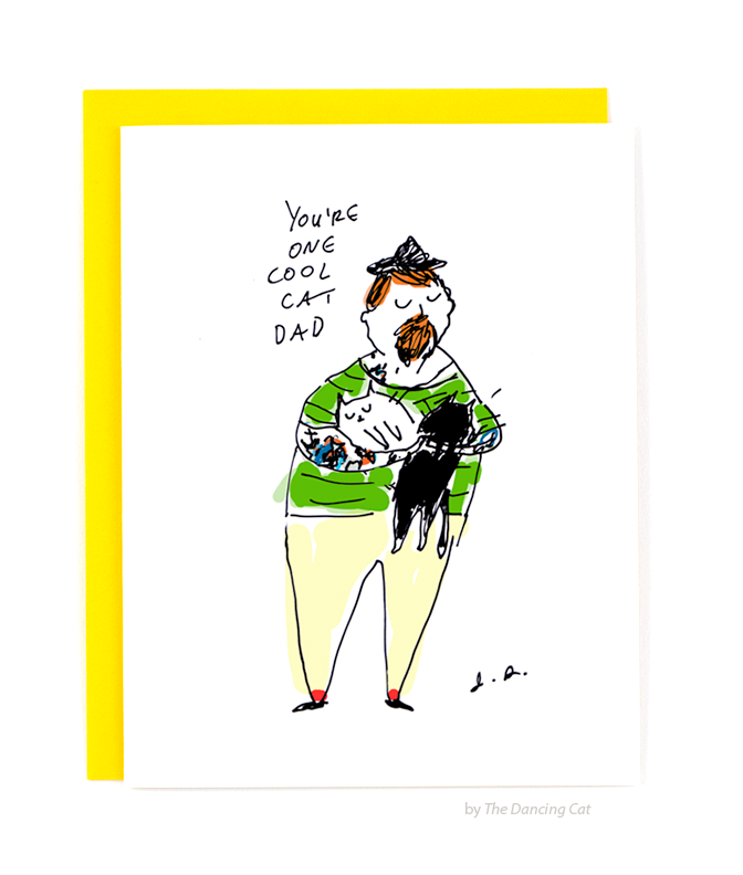 Cool Cat Dad Card - Cat Dad
