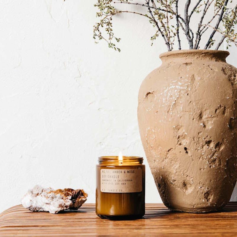 Amber and Moss Soy Candle