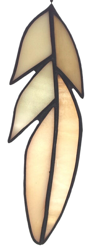 Cardinal Stained Glass Feather