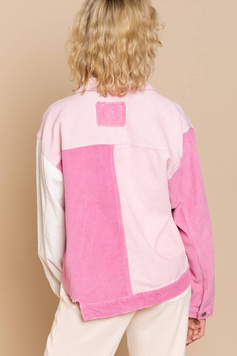 Blush/Hot Pink Corduroy Jacket