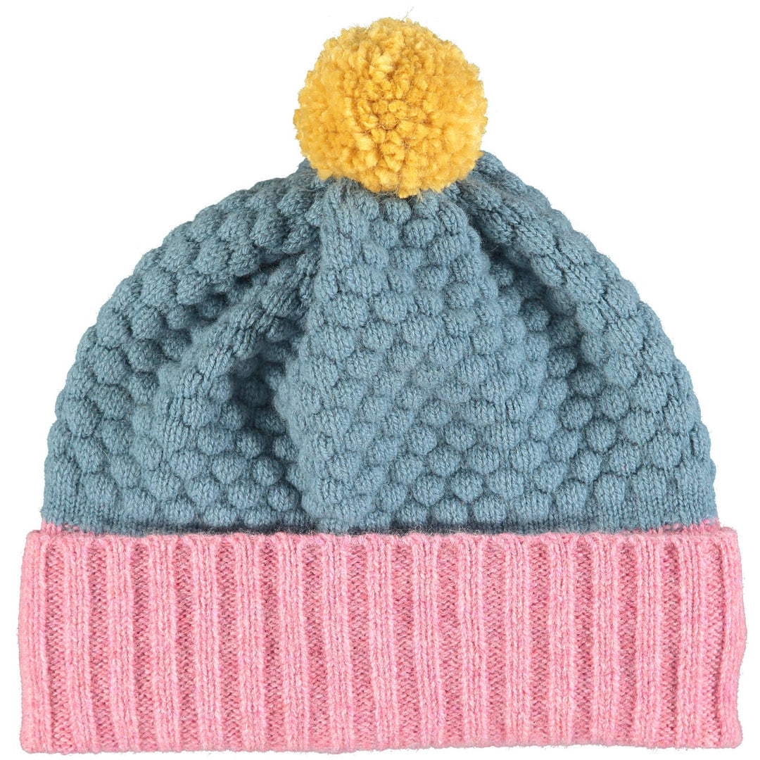 Kids Honeycomb Bobble Hat