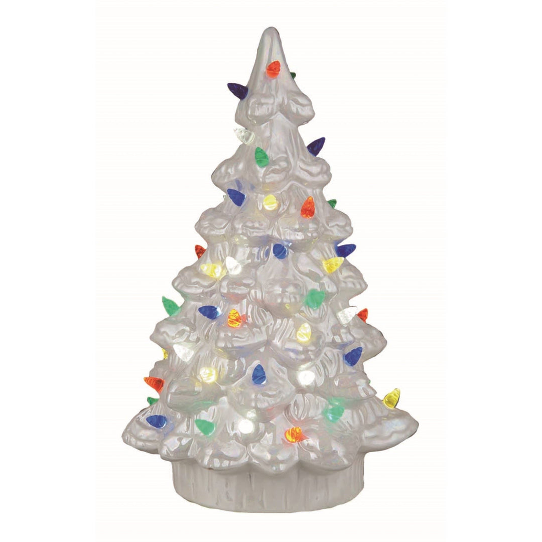 Ceramic White Light Up Nostalgic Tree