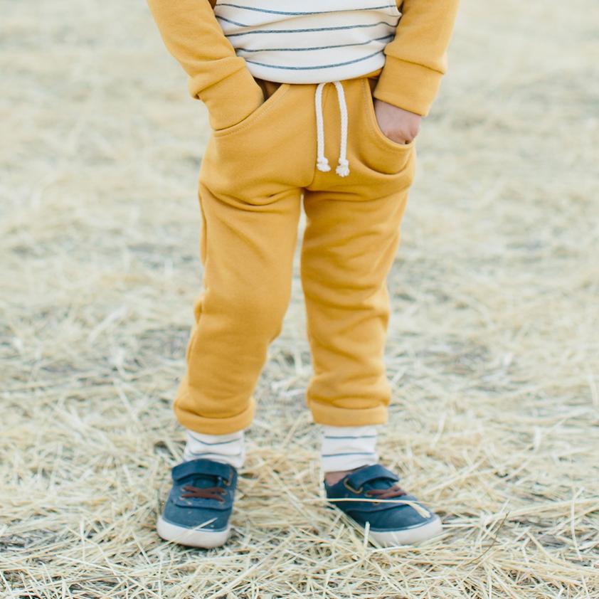 Stripe Sweat Pants - Marigold and Woven