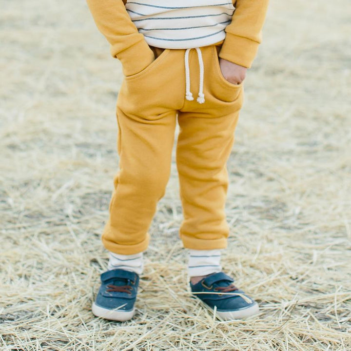 Stripe Sweat Pants - Marigold and Woven