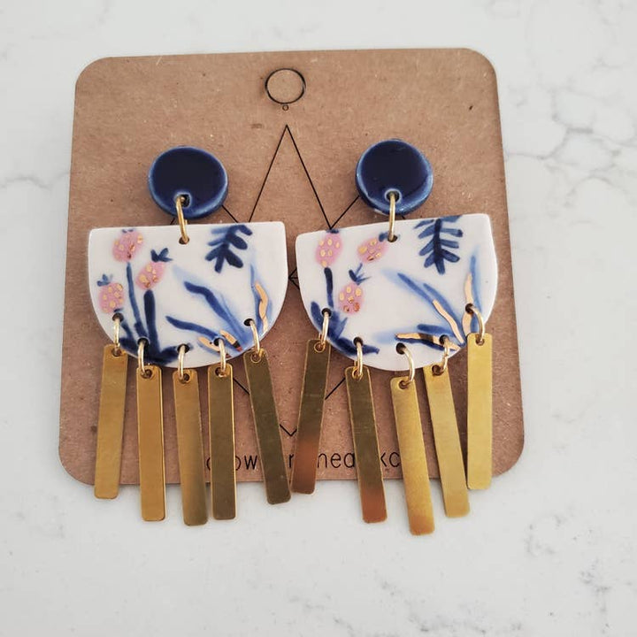 Botanical Tassel Earrings