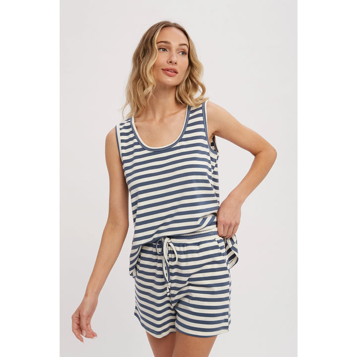 Stripe Lounge Set - Denim Stripe
