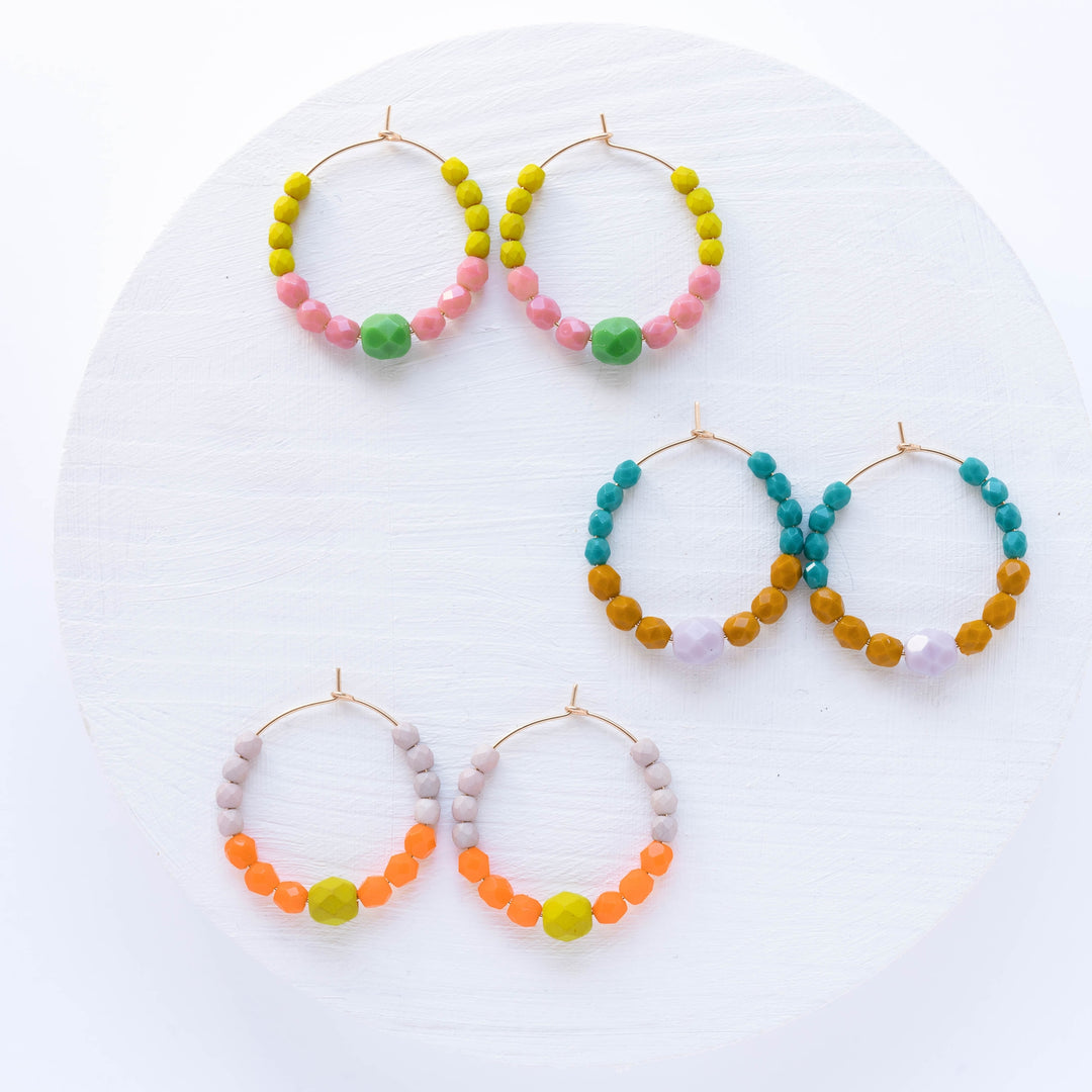 Colorful Beaded Hoop