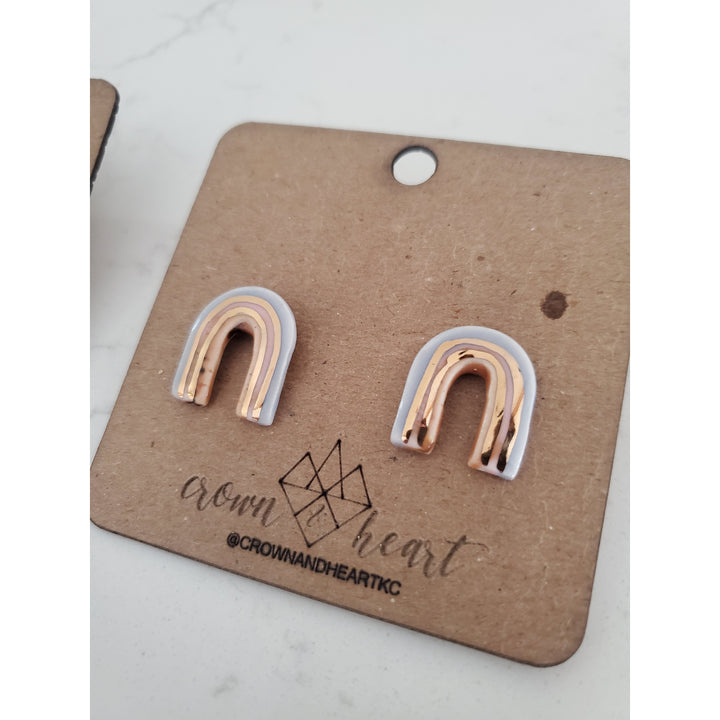 Rainbow Stud Earrings