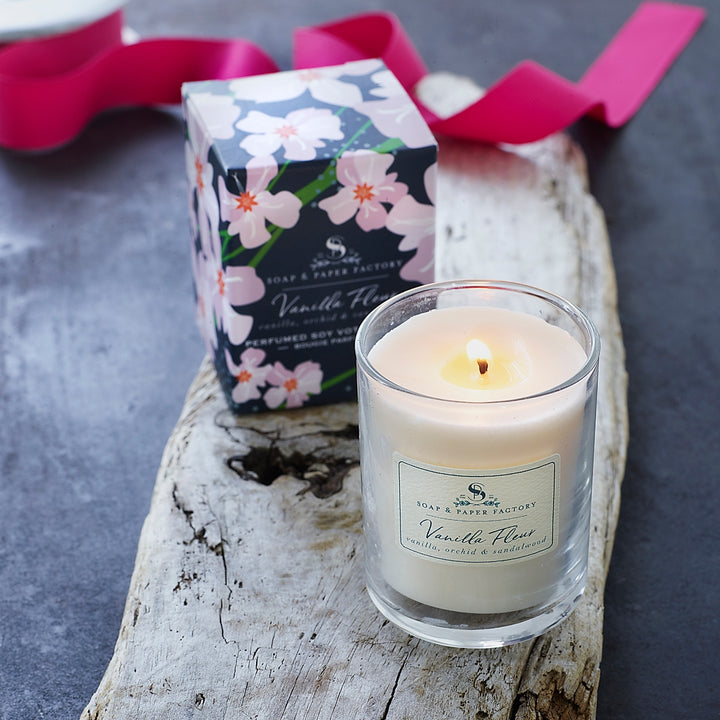 Vanilla Fleur Votive & Soap Gift Set