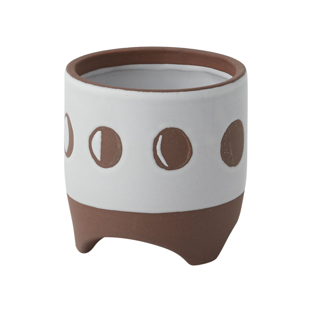 Moon Phases Footed Pot