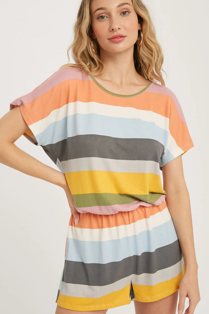 Soft Jersey Stripe Romper